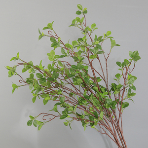 仿真花绿叶米兰叶配草摆件假花花艺装饰家居客厅餐桌花瓶插花摆设