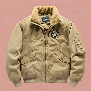 00纯团旗舰店天猫纯团美式复古工装棉服男海军n1甲板服加绒加厚棉衣