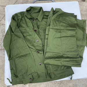 1978老货涤卡套装装甲兵修理工作服冬季加厚劳保服军绿色带疤长裤