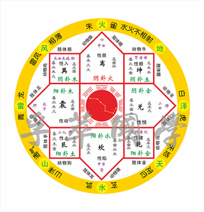 现代装饰画七星八卦图周易易经国学太极图八卦图中医养生国学馆