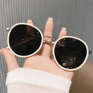 韩式复古圆框太阳镜女小脸时尚气质素颜网红墨镜旅游开车拍照眼镜
