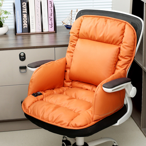 加热坐垫办公室久坐冬季12v电热靠背一体座椅靠垫护腰椅子保暖垫