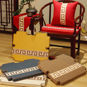 中式红木坐垫椅子垫实木沙发垫圈椅茶桌椅垫太师椅餐桌椅垫子定制
