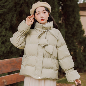 短款外套棉服女2021年新款面包服少女小棉袄冬装加厚羽绒服小个子