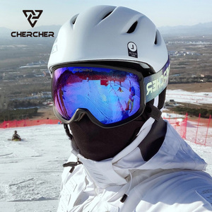 chercher滑雪镜男女双曲面高清防雾可卡近视变色护目镜expander
