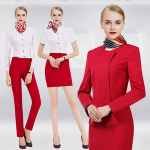 国航空姐制服套装春装空乘面试职业装女高端咨询师物业客服工作服