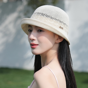 日本和纸帽子女薄款夏季防晒帽女防紫外线遮阳帽百搭出游太阳帽女