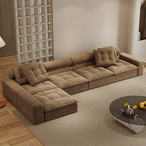 好又佳无扶手布艺沙发豆腐块小户型客厅自由组合科技布迈阿密沙发