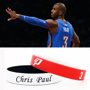 篮球球星克里斯保罗手环3号男运动双色新款学生纪念全明星手链男