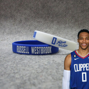 快船篮球星0号威少签名运动夜光手环硅胶球迷腕带乔治小卡学生礼