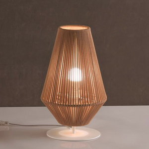 日式复古田园风麻绳小夜灯侘寂风民宿客厅卧室书房书桌床头台灯