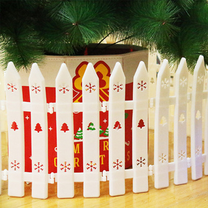 白色塑料栅栏装饰品1.5米圣诞树围栏1.8室内2.1pcv小篱笆圣诞节