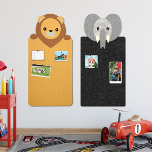 动物卡通毛毡板墙贴幼儿园作品立体展示板自粘留言板公告栏照片墙