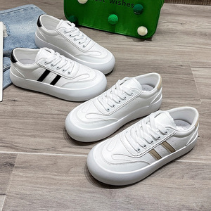 低帮休闲板鞋女人软底防滑轻便无感小白鞋两道杠条纹运动鞋百搭