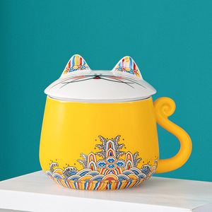 故宫猫杯创意女办公杯子情侣对杯马克杯牛奶杯佳节礼物陶瓷杯水杯