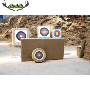 草靶 圆环草靶 换芯箭靶80*80*18cm稻草芯箭靶户外训练射箭馆靶