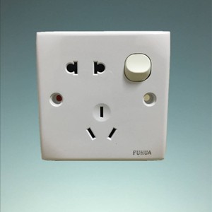 福华老式开关插座一开五孔单控插座二三插开关插座86型墙壁面板