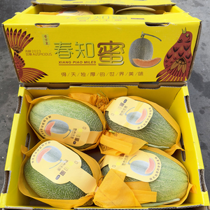 2024海南晓蜜哈密瓜4只礼盒装大脆甜多汁新鲜水果农产品新鲜包邮