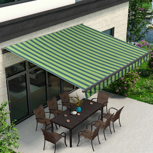 紫叶伸缩雨棚遮阳棚伸缩式手摇阳台庭院电动折叠遮雨棚户外防雨篷