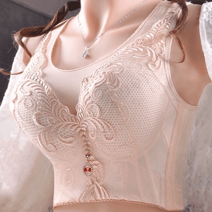 大码薄款胖mm肤色内衣女士调整型收副乳无钢圈上托文胸聚拢肥胸罩