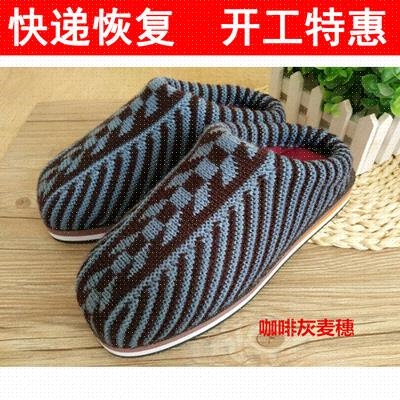成品纯手工缝制毛线编织毛线鞋拖鞋保暖居家秋冬季棉鞋男女棉靴