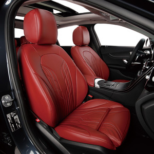 eqc400奔驰glc300l坐垫套glc260l c200l座套全包围红色专用座椅套