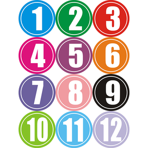 10cm防水数字号码贴贴鞋码贴编号排序贴服装尺码贴纸顺序贴1-1000