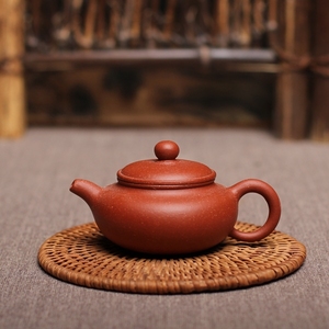 阳羡壶庄 宜兴全手工紫砂壶茶壶具黄龙山精品朱泥 薄胎仿古 100cc