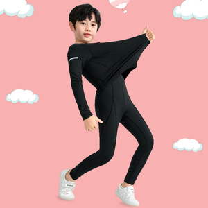 儿童紧身衣训练服秋衣运动套装打底服篮球足球快干衣男童男孩健身