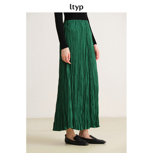 ltyp旅途原品 绿野仙踪手工捏褶半裙 休闲文艺褶皱半身长裙女夏季