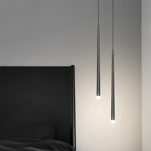 极简高级感灯具现代简约设计师款主卧房间双头吊线卧室床头小吊灯