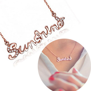 sunshine阳光项链钛钢纯银女款韩版短款锁骨链何以笙箫默元旦礼物