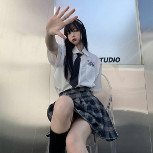 甜酷辣妹穿搭学院风jk制服套装女夏季黑暗系甜辣风炸街女装裙子潮