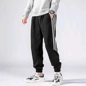 三道杠运动裤男士裤子三条杠潮牌篮球训练休闲束脚裤宽松跑步卫裤