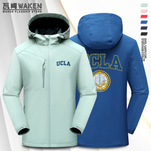 ucla美国加州大学洛杉矶分校纪念衫篮球户外冲锋衣夹克防风衣服男