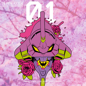 eva新世纪福音战士联名潮牌宽松夏季纯棉短袖男女t恤上衣服初号机