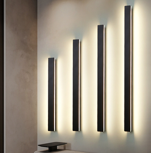 极简led长条壁灯卧室床头灯创意线条客厅背景墙过道灯具 现代简约