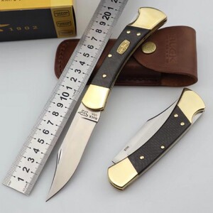 美国正品m390钢巴克buck110brs-50周年纪念版折刀m390粉末钢折刀