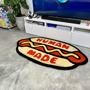 现货纯手工human made 热狗羊毛混纺地毯阳台衣帽间客厅家用成品