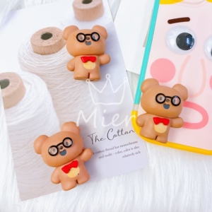 盲盒散货卓大王小熊老师公仔diy奶油胶卷笔刀手机壳配件材料公仔