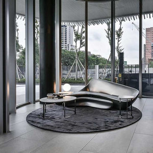 zaha hadid 创意玻璃钢沙发 月亮沙发 北欧异形七字沙发moon sofa