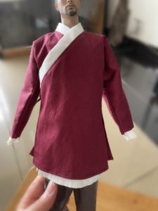 1/6古代兵人偶 衣服直裾直裰  汉服 长衫外袍 里衣中衣 内搭