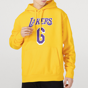 nike耐克男装洛杉矶湖人黄色詹姆斯6号篮球运动套头卫衣db1182
