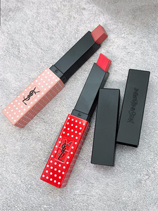圣罗兰ysl波点小金条11奶茶/13橘红/方管01蓝调正红 2019七夕限定