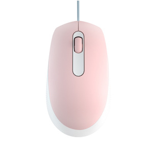 TYPEC接口有线鼠标静音笔记本电脑可爱糖果粉色卡通鼠标七彩RGB灯