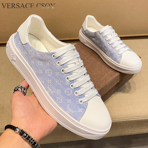 cl轻奢精品印花厚底小白鞋男女情侣款新款潮真皮增高板鞋