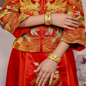 足金999出租黄金龙凤手镯宽面结婚嫁妆金手镯女对镯租赁4号链接