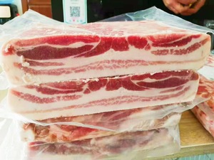 中方肉 去皮 新鲜冷冻 精修猪五花肉 三层肉 日韩式烤肉 40斤包邮