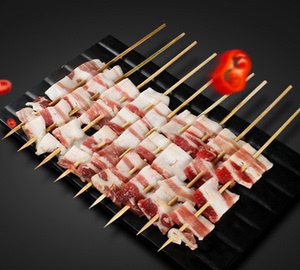 烧烤五花肉串 新鲜冷冻生猪肉串 猪五花肉片串 200串江浙包邮