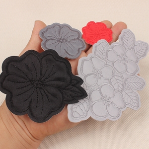 自粘羽绒服补丁贴免缝黑色补衣服贴破洞修复背包刺绣布贴修补装饰